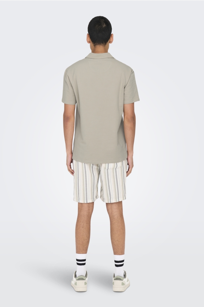 ONSKIAN LIFE REG SEERSUCKER SS POLO 22028694 SILVER LINING